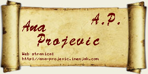 Ana Projević vizit kartica